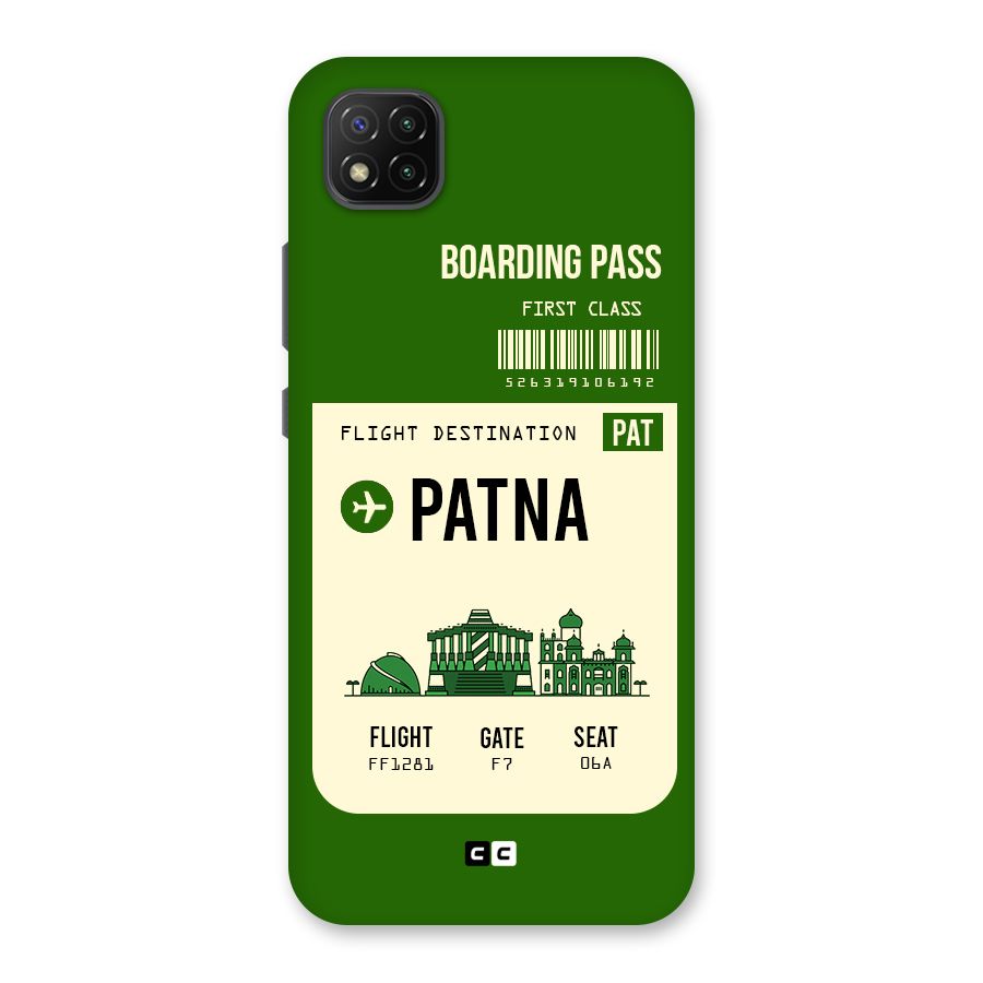 Patna Boarding Pass Back Case for Poco C3