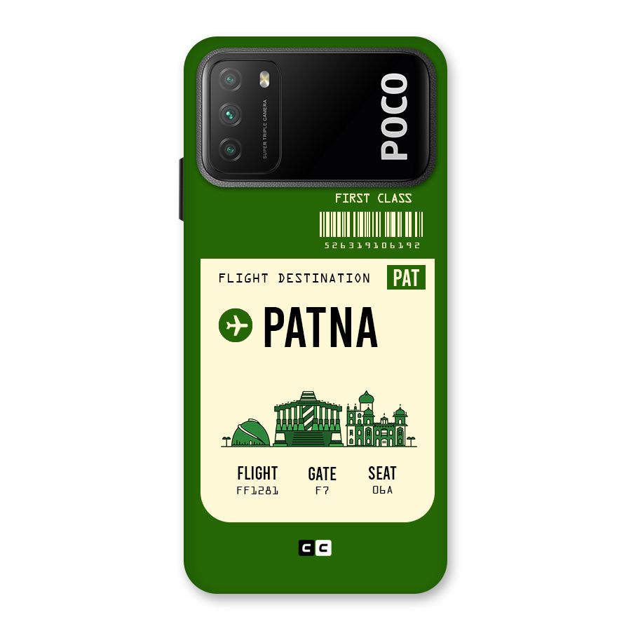 Patna Boarding Pass Back Case for Poco M3