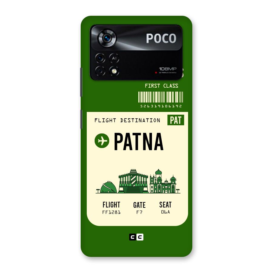 Patna Boarding Pass Back Case for Poco X4 Pro 5G