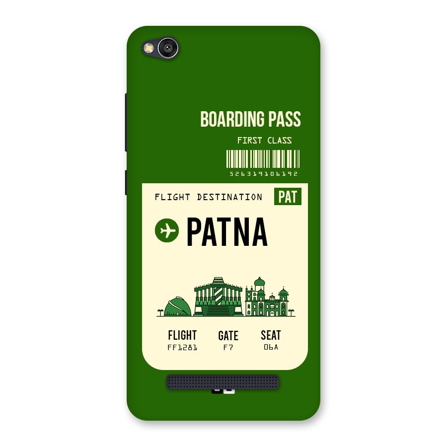 Patna Boarding Pass Back Case for Redmi 4A