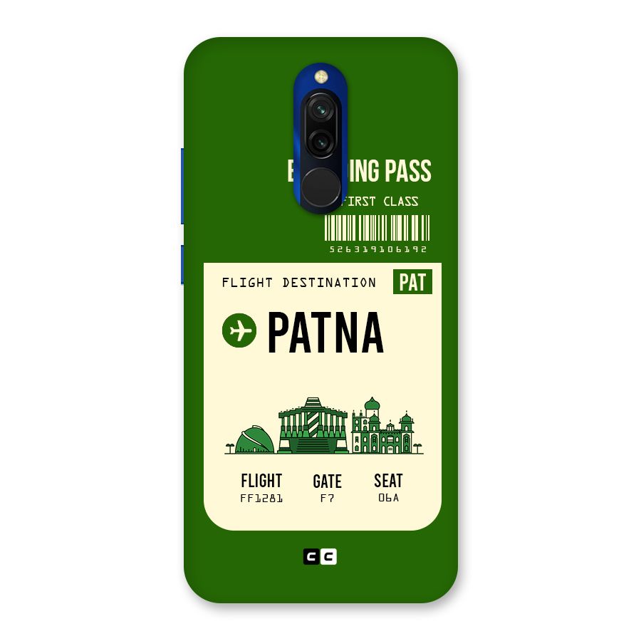 Patna Boarding Pass Back Case for Redmi 8