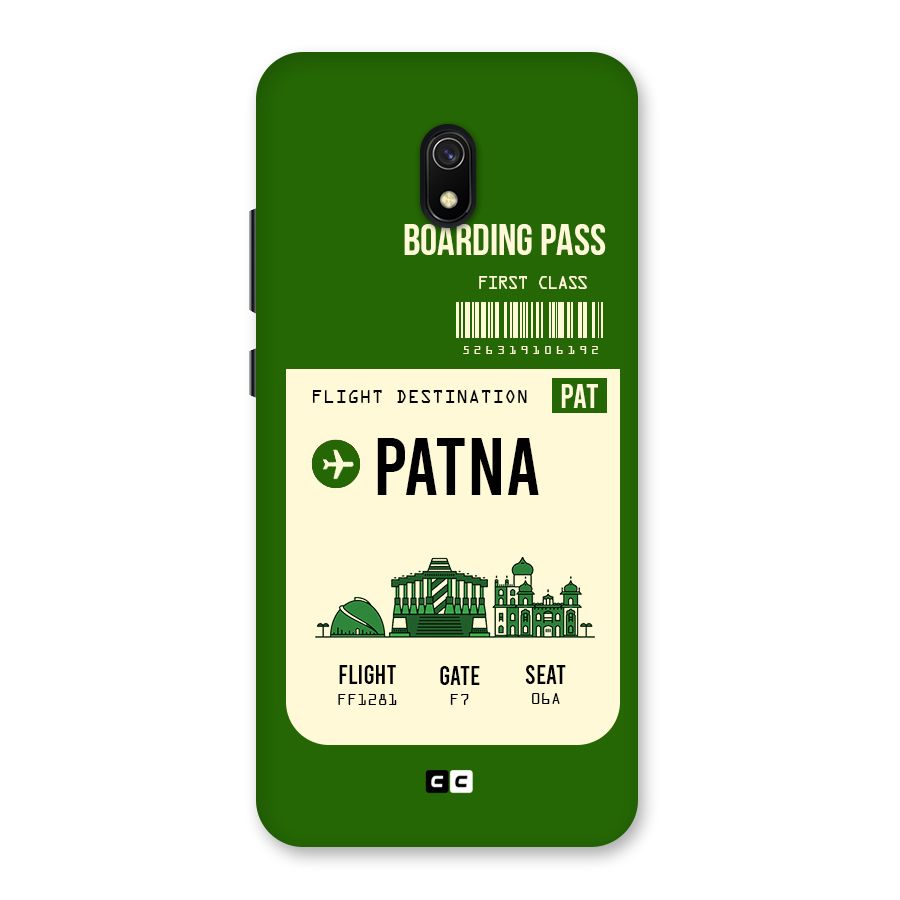 Patna Boarding Pass Back Case for Redmi 8A