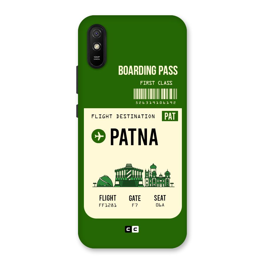 Patna Boarding Pass Back Case for Redmi 9i