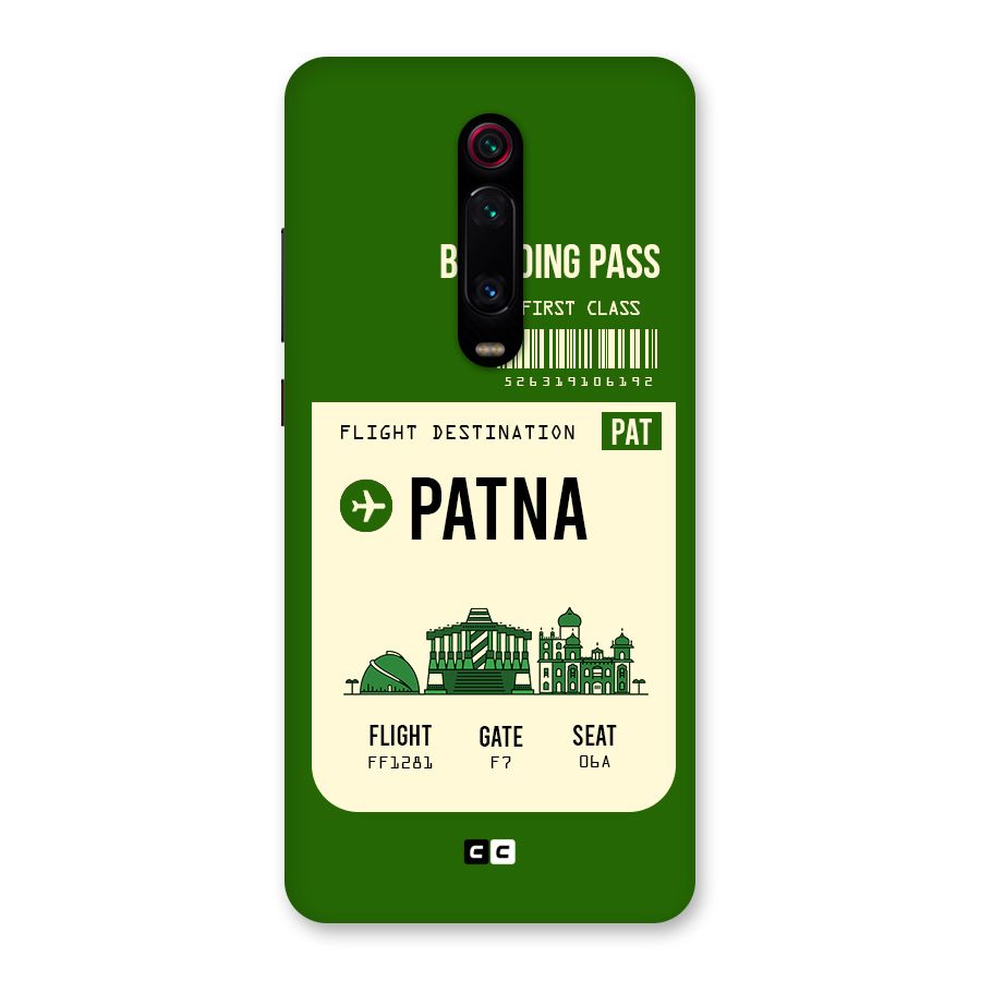 Patna Boarding Pass Back Case for Redmi K20