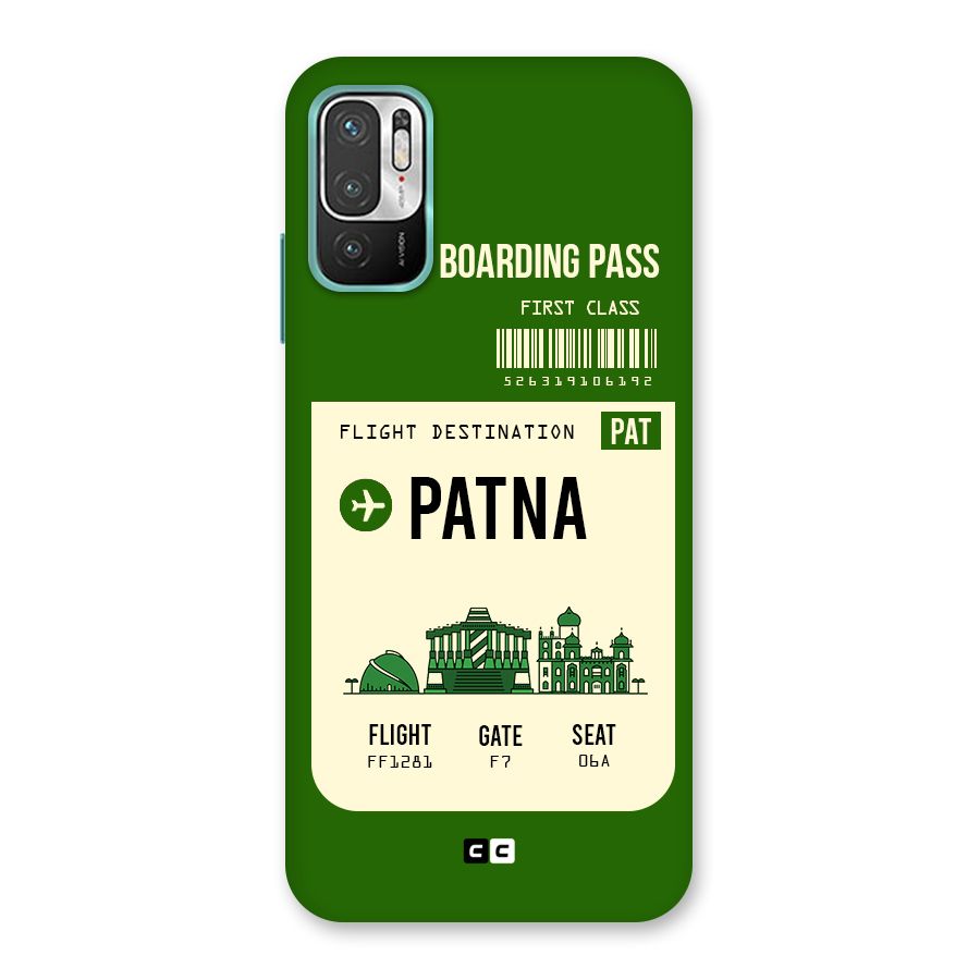 Patna Boarding Pass Back Case for Redmi Note 10T 5G