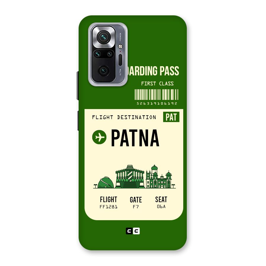 Patna Boarding Pass Back Case for Redmi Note 10 Pro Max
