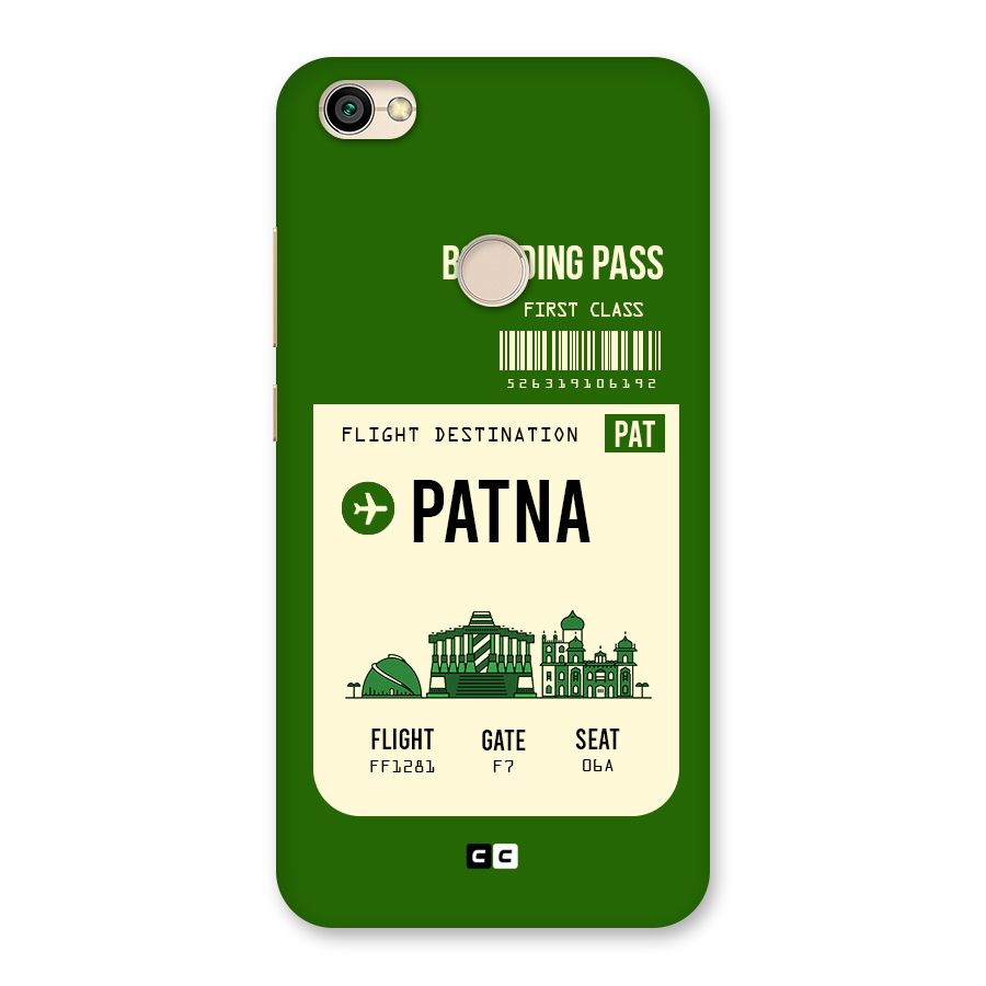 Patna Boarding Pass Back Case for Redmi Y1 2017