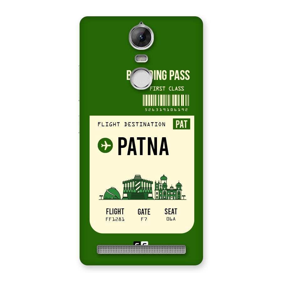 Patna Boarding Pass Back Case for Vibe K5 Note