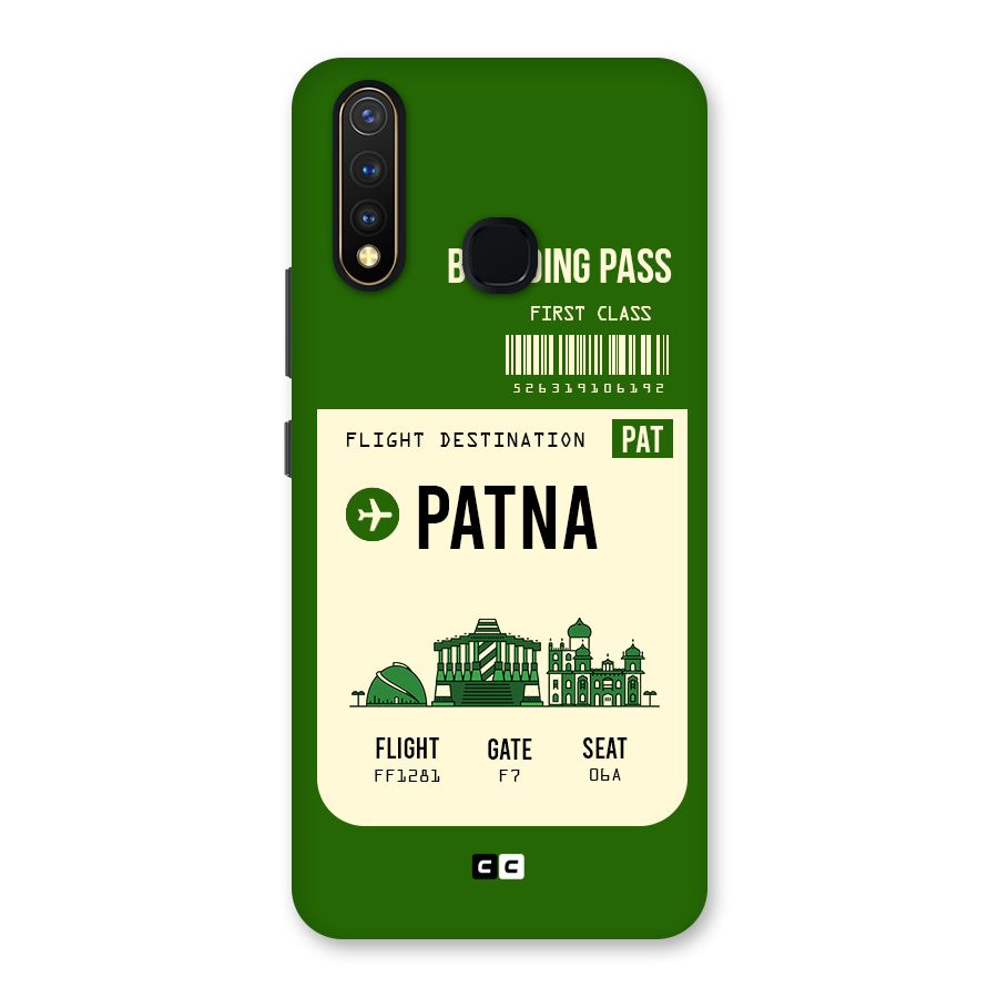 Patna Boarding Pass Back Case for Vivo U20