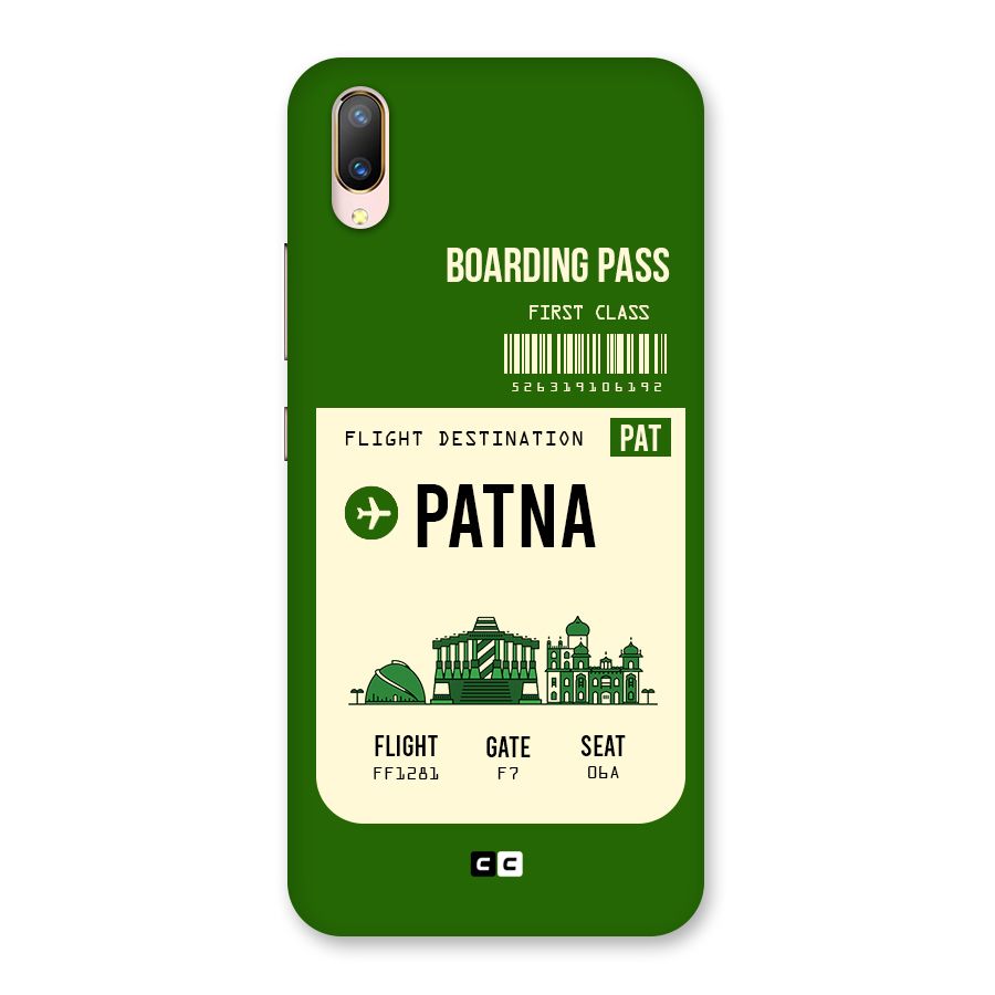 Patna Boarding Pass Back Case for Vivo V11 Pro