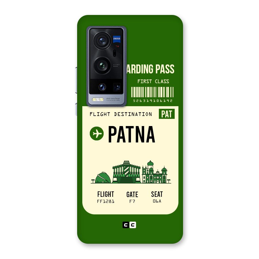 Patna Boarding Pass Back Case for Vivo X60 Pro Plus
