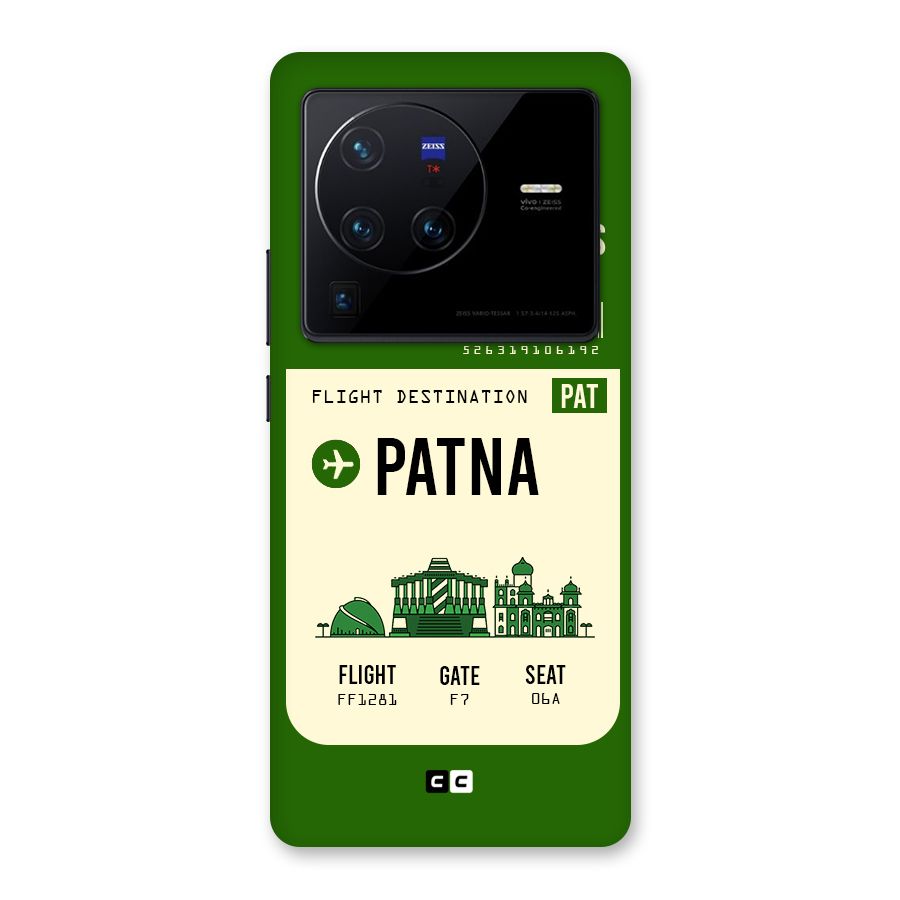 Patna Boarding Pass Back Case for Vivo X80 Pro
