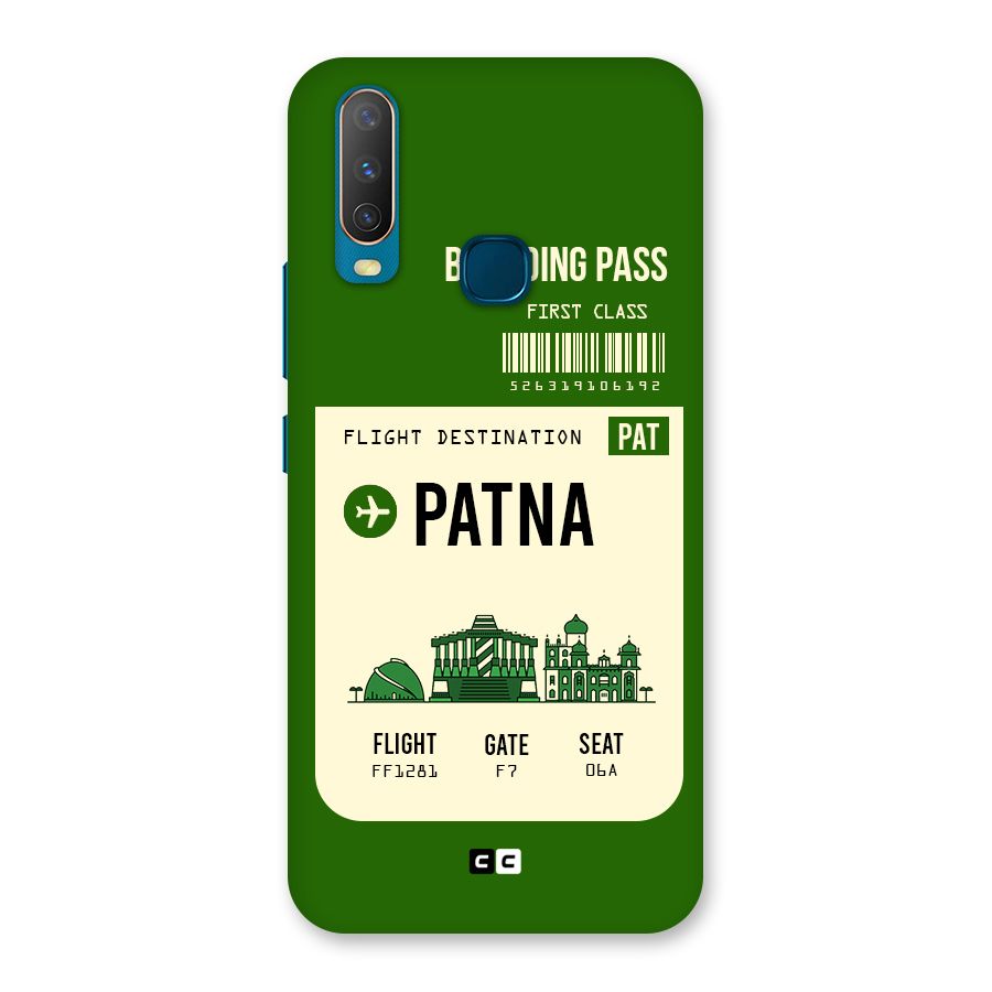 Patna Boarding Pass Back Case for Vivo Y17