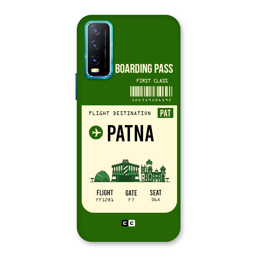 Patna Boarding Pass Back Case for Vivo Y20A
