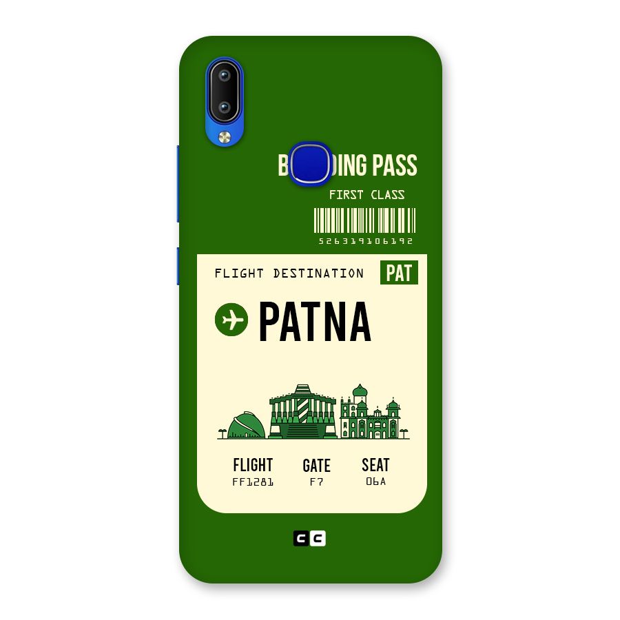 Patna Boarding Pass Back Case for Vivo Y91