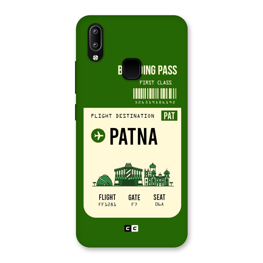 Patna Boarding Pass Back Case for Vivo Y93