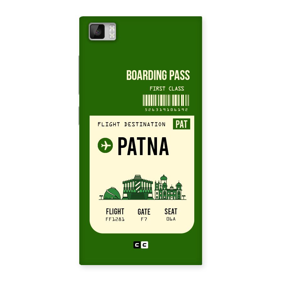 Patna Boarding Pass Back Case for Xiaomi Mi3