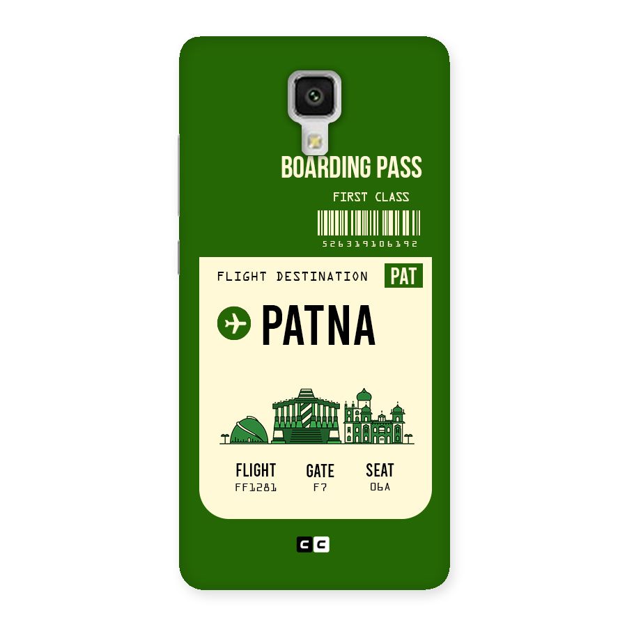 Patna Boarding Pass Back Case for Xiaomi Mi 4