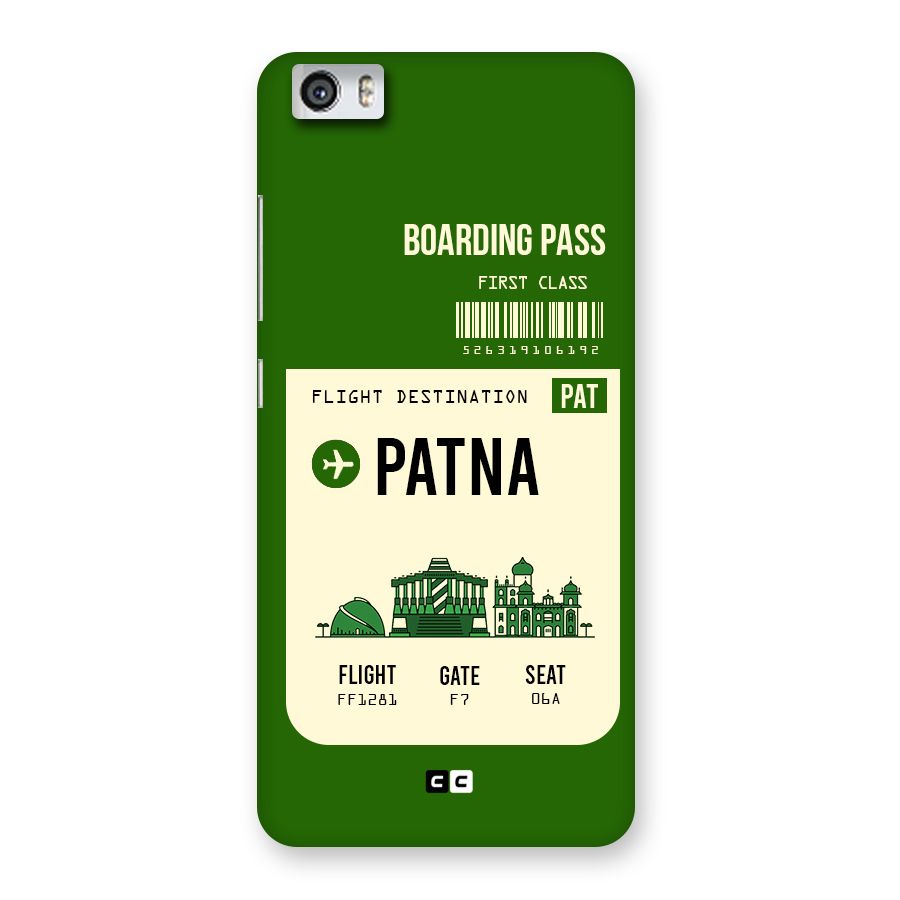 Patna Boarding Pass Back Case for Xiaomi Redmi Mi5