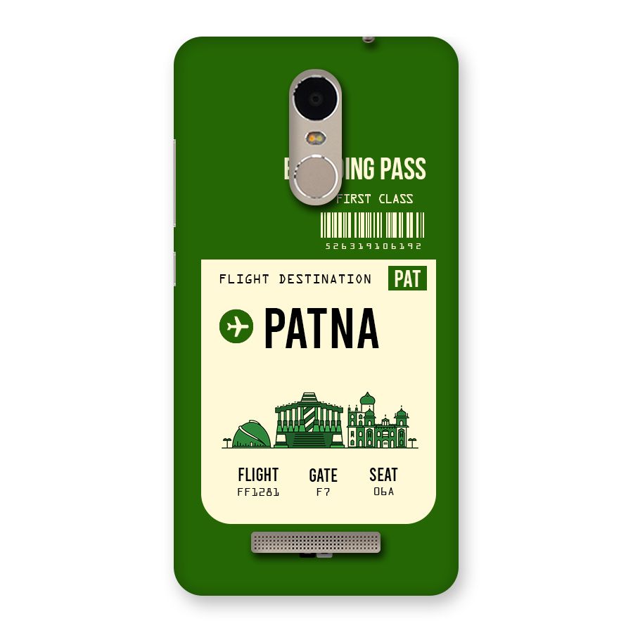 Patna Boarding Pass Back Case for Xiaomi Redmi Note 3