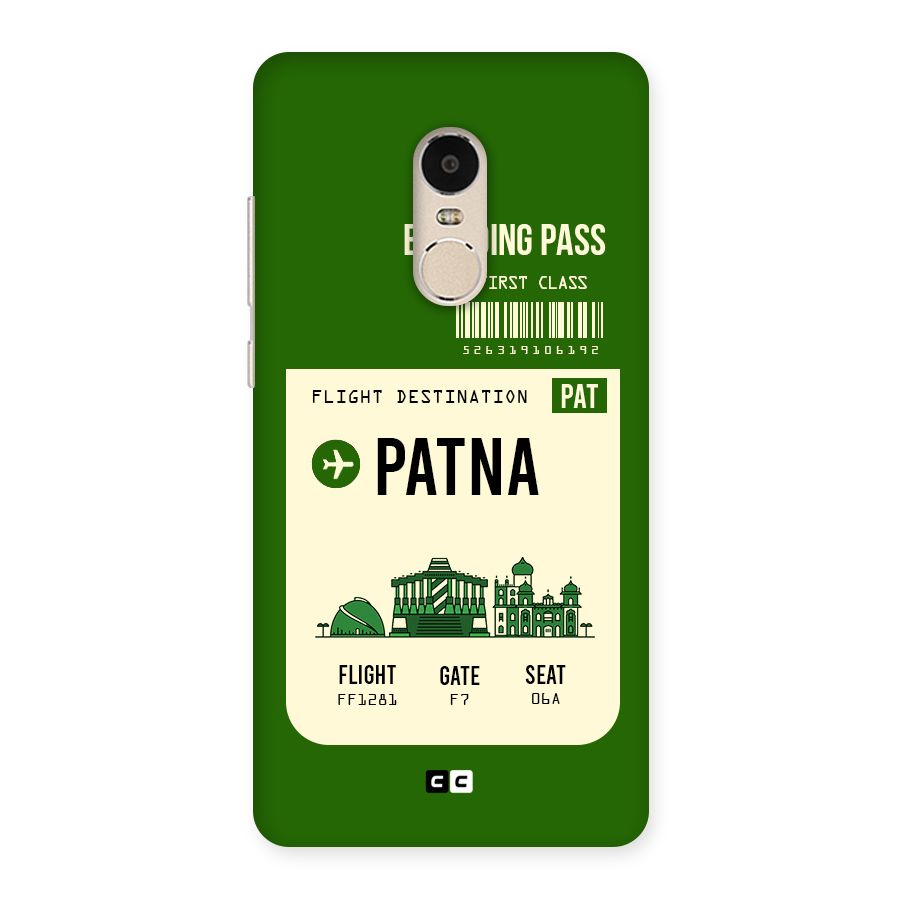 Patna Boarding Pass Back Case for Xiaomi Redmi Note 4