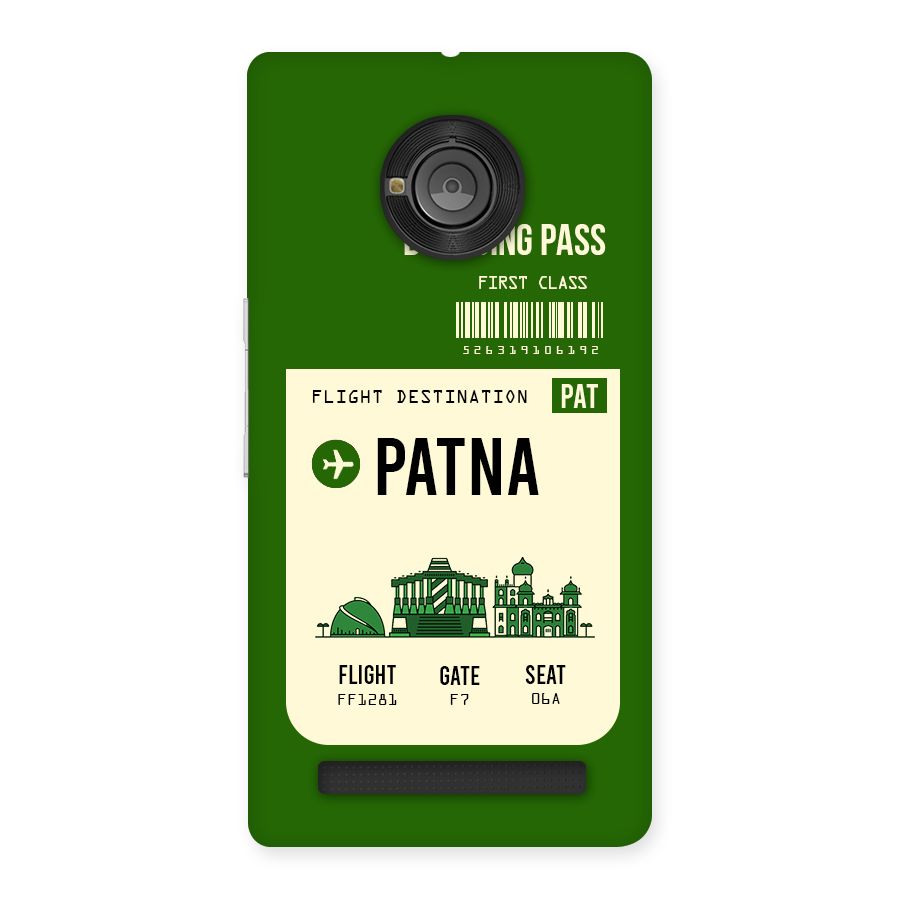 Patna Boarding Pass Back Case for Yu Yuphoria