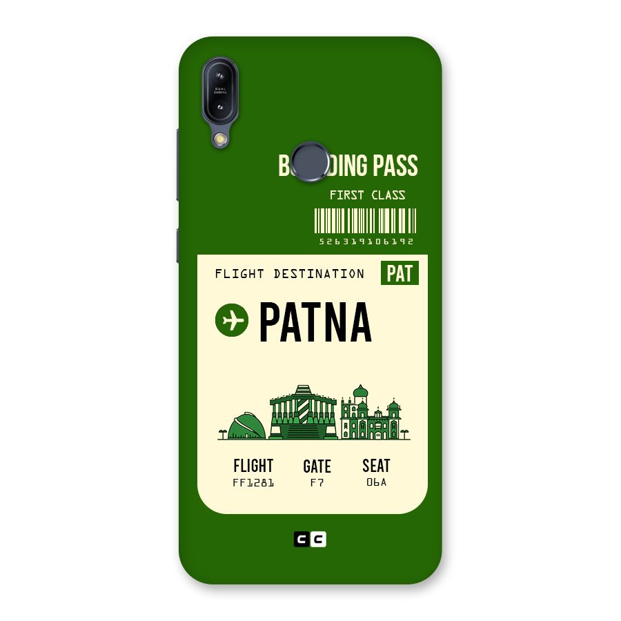 Patna Boarding Pass Back Case for Zenfone Max M2