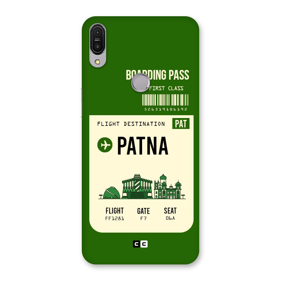 Patna Boarding Pass Back Case for Zenfone Max Pro M1