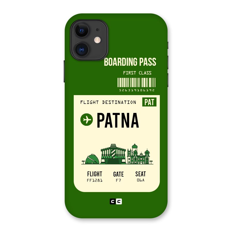 Patna Boarding Pass Back Case for iPhone 11