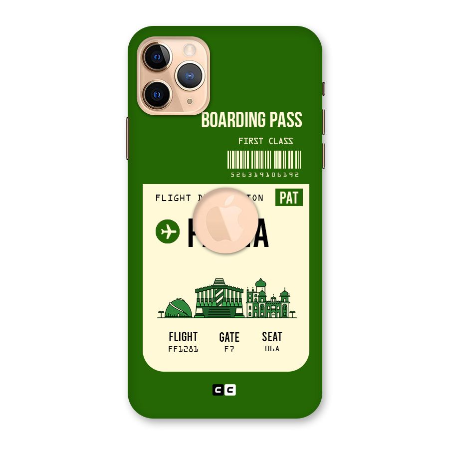 Patna Boarding Pass Back Case for iPhone 11 Pro Max Logo Cut