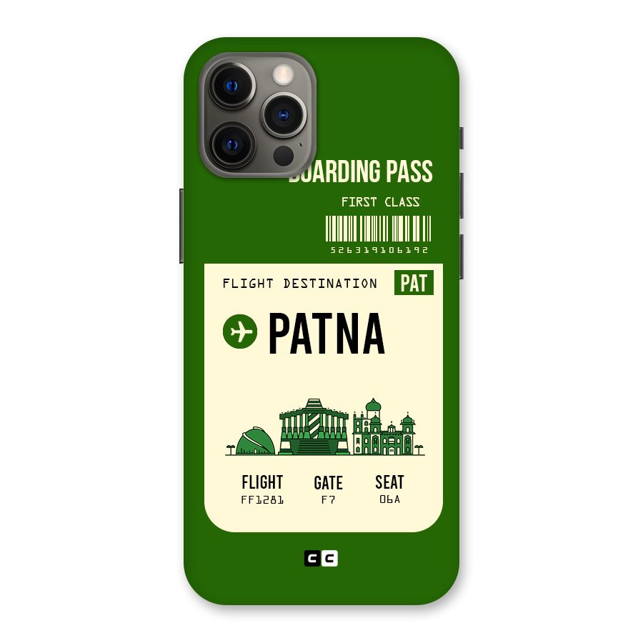 Patna Boarding Pass Back Case for iPhone 12 Pro Max