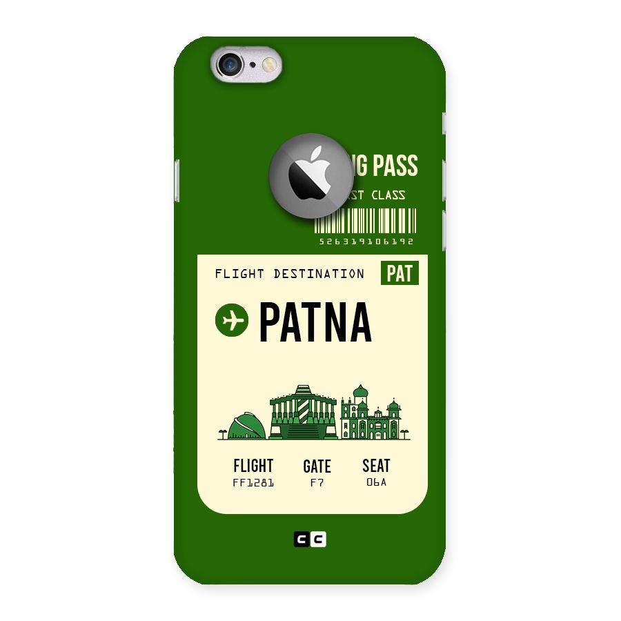 Patna Boarding Pass Back Case for iPhone 6 Logo Cut