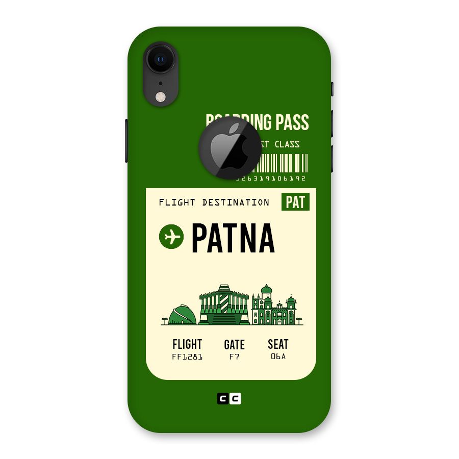 Patna Boarding Pass Back Case for iPhone XR Logo Cut