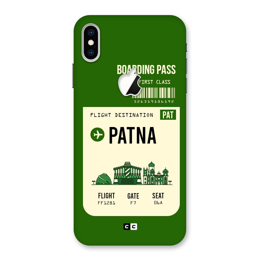 Patna Boarding Pass Back Case for iPhone XS Max Apple Cut