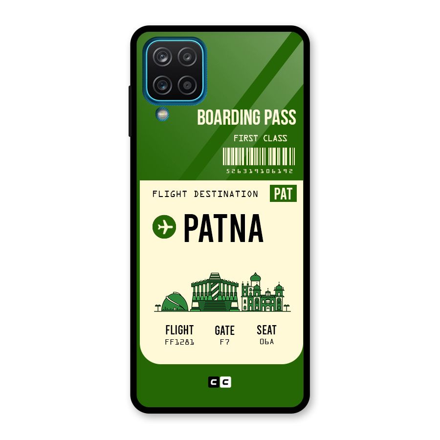 Patna Boarding Pass Glass Back Case for Galaxy A12