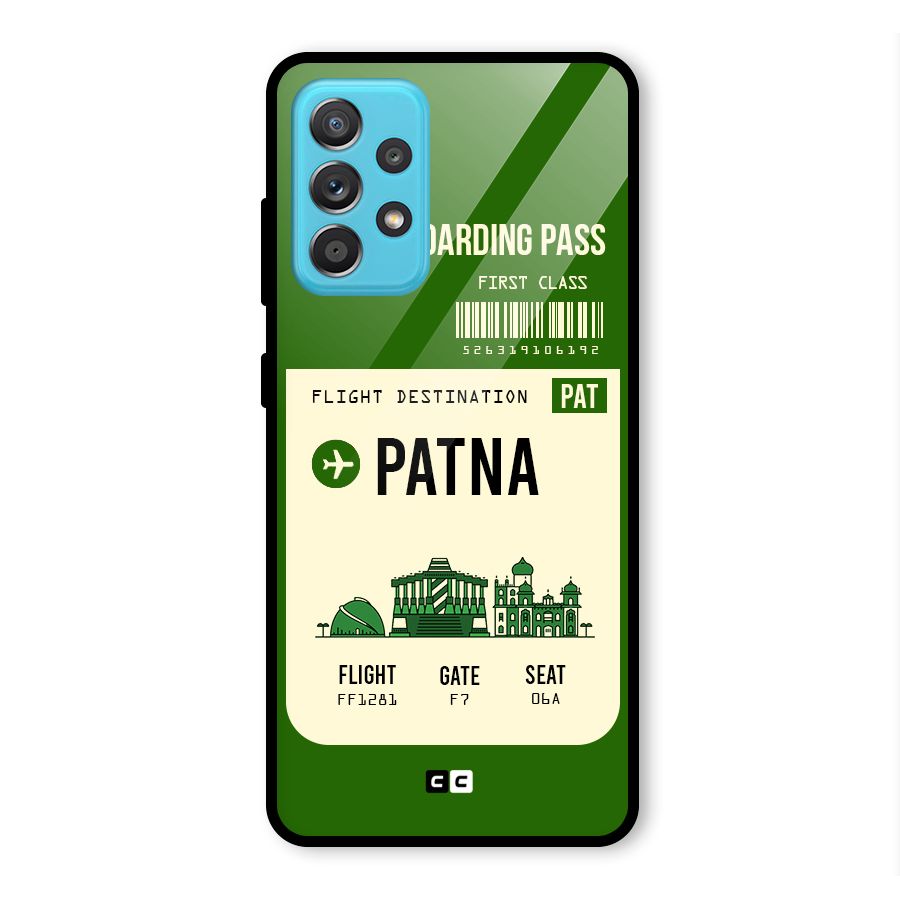 Patna Boarding Pass Glass Back Case for Galaxy A52