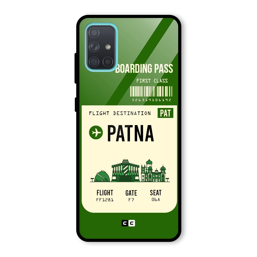 Patna Boarding Pass Glass Back Case for Galaxy A71