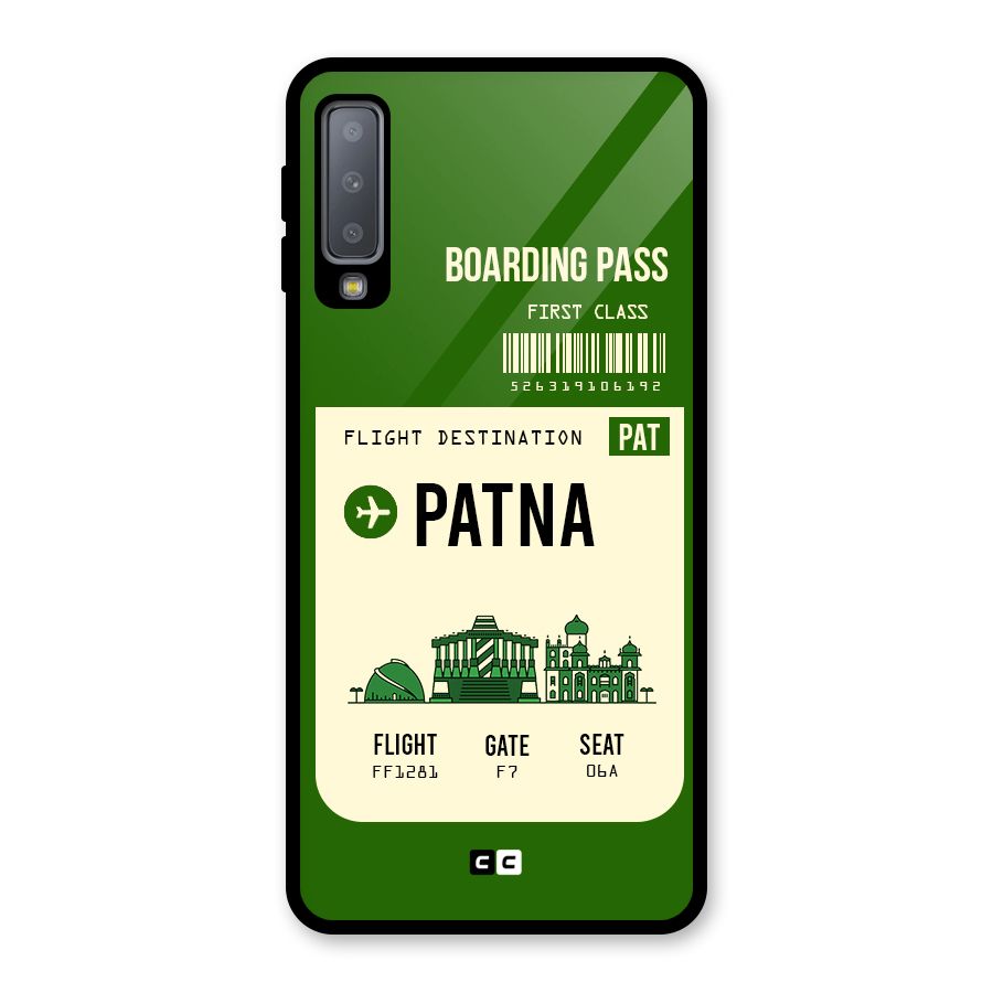 Patna Boarding Pass Glass Back Case for Galaxy A7 (2018)