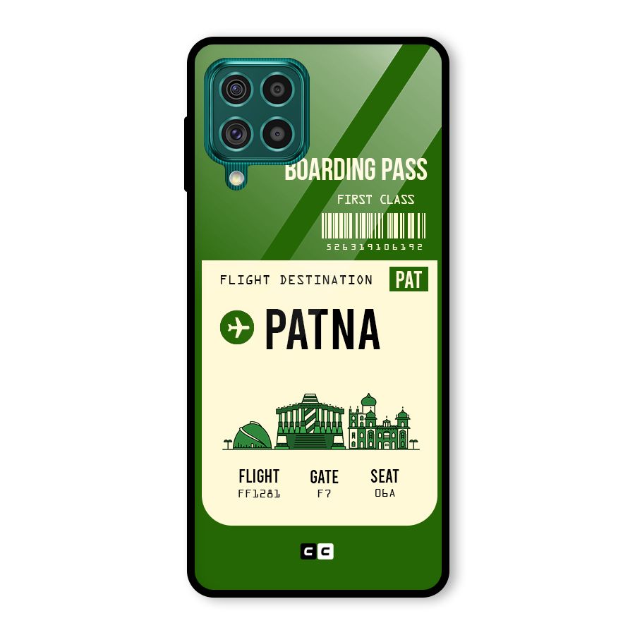 Patna Boarding Pass Glass Back Case for Galaxy F62