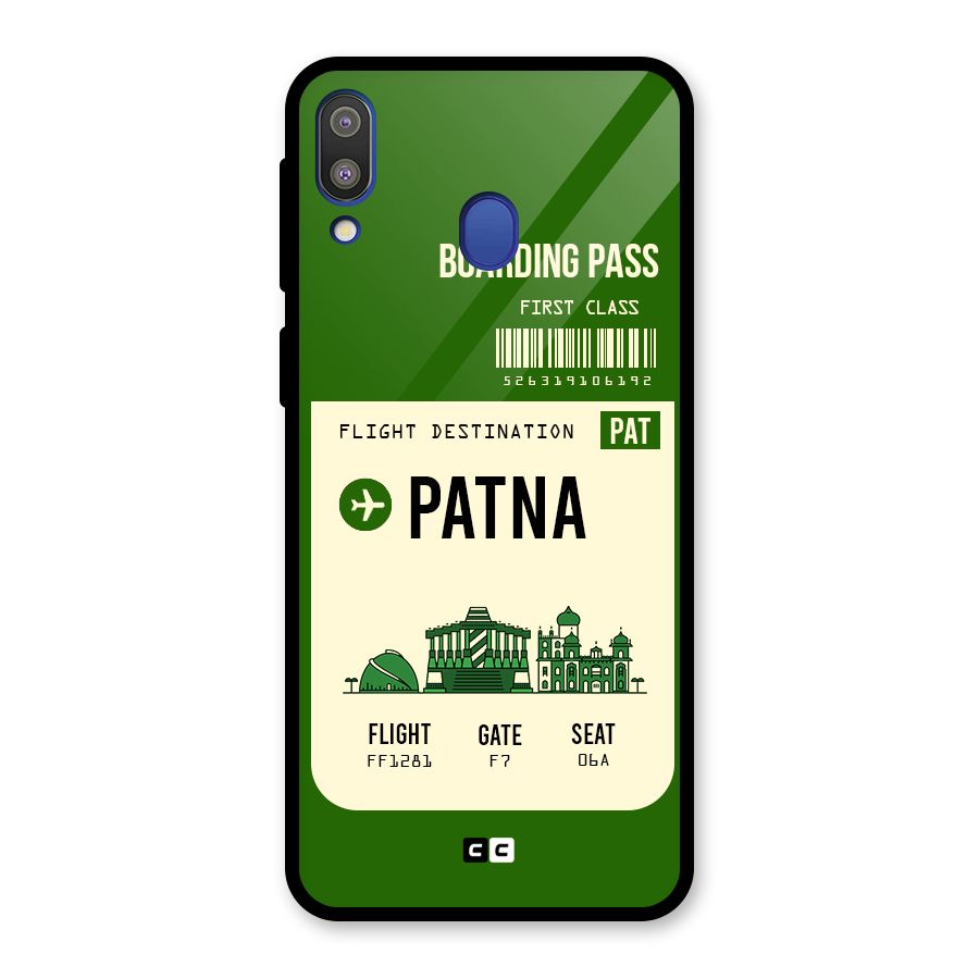 Patna Boarding Pass Glass Back Case for Galaxy M20