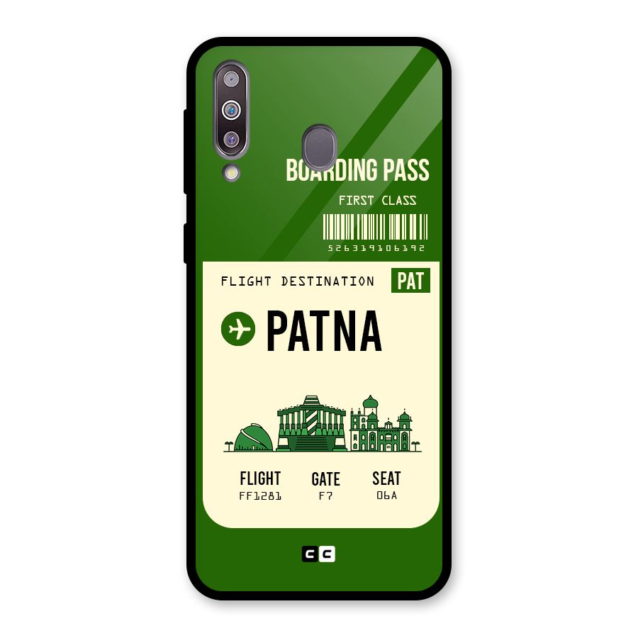 Patna Boarding Pass Glass Back Case for Galaxy M30