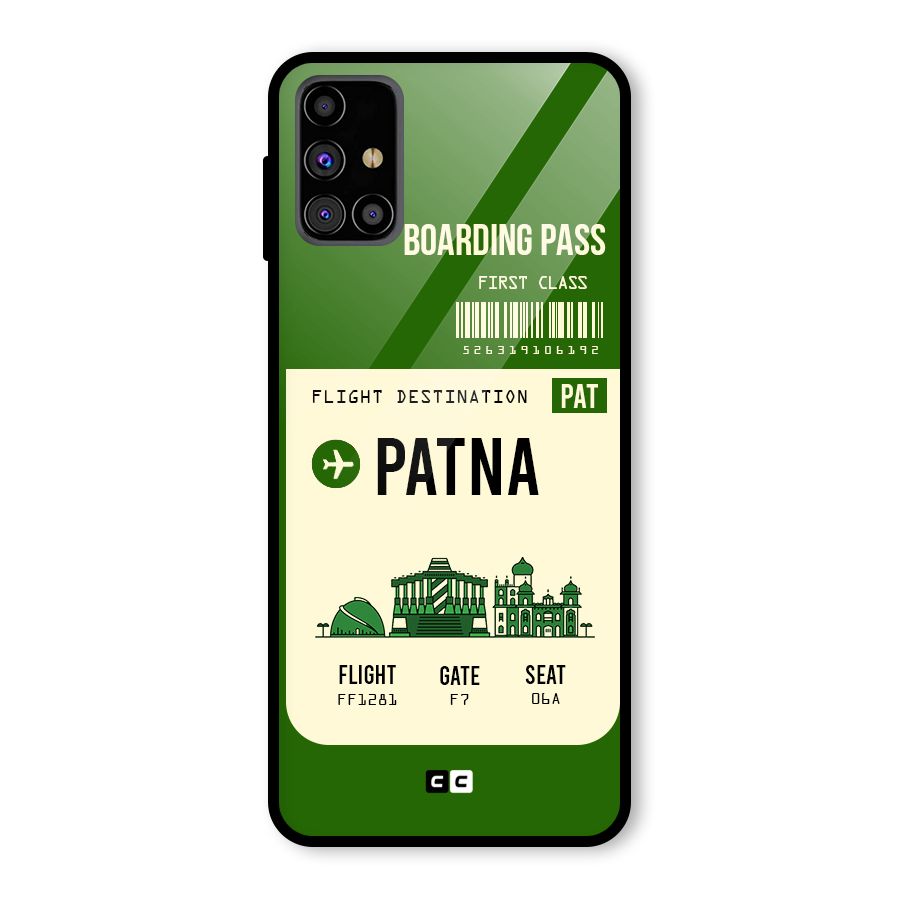 Patna Boarding Pass Glass Back Case for Galaxy M31s
