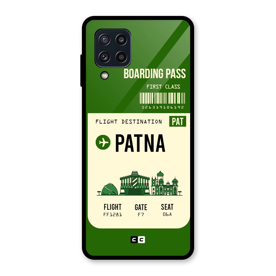 Patna Boarding Pass Glass Back Case for Galaxy M32