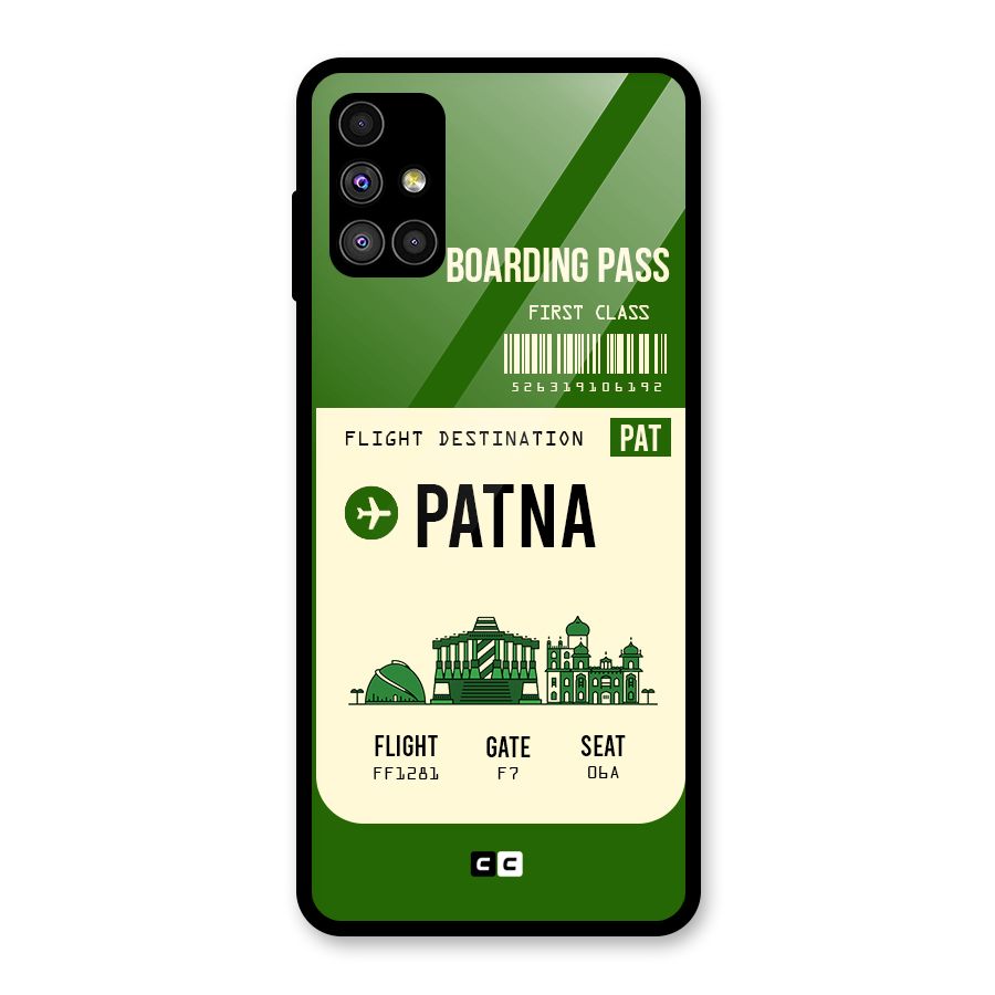 Patna Boarding Pass Glass Back Case for Galaxy M51
