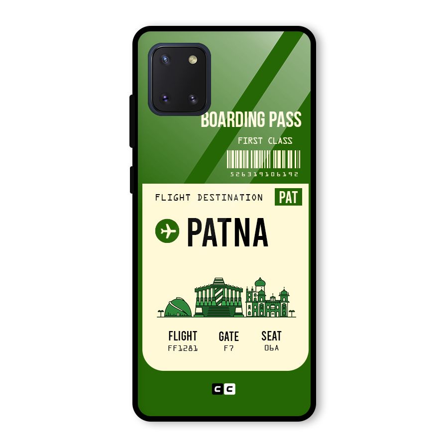 Patna Boarding Pass Glass Back Case for Galaxy Note 10 Lite