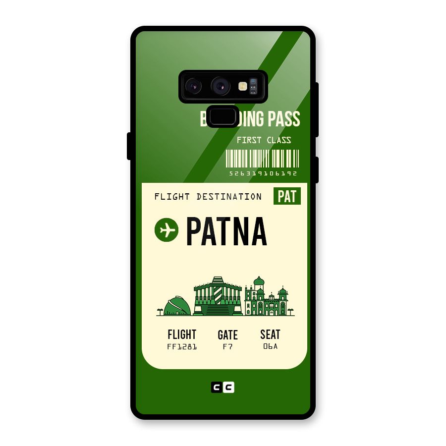 Patna Boarding Pass Glass Back Case for Galaxy Note 9