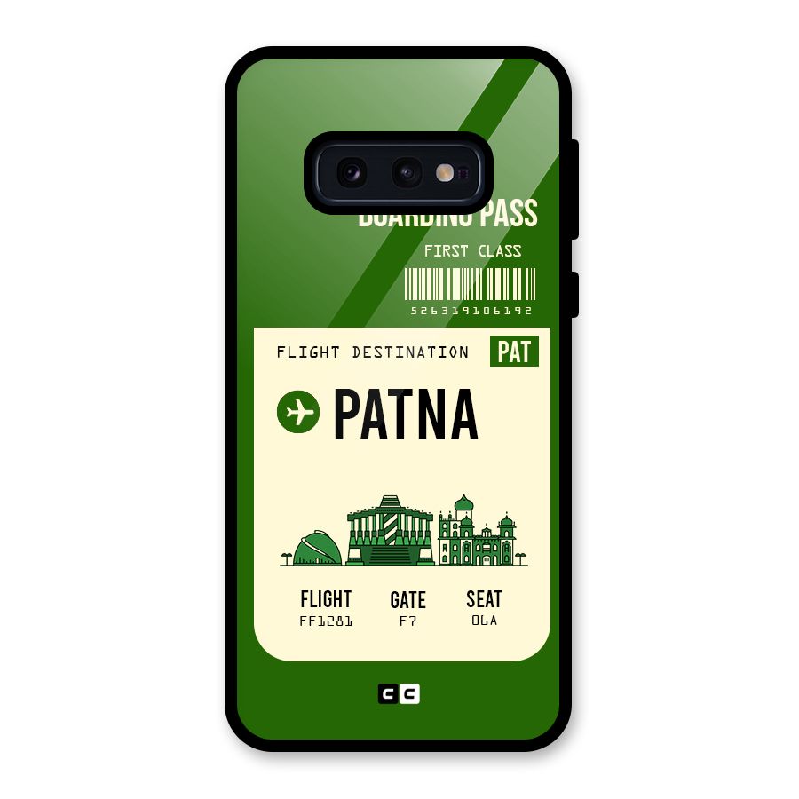 Patna Boarding Pass Glass Back Case for Galaxy S10e