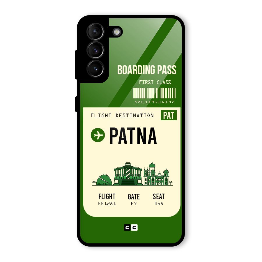 Patna Boarding Pass Glass Back Case for Galaxy S21 Plus