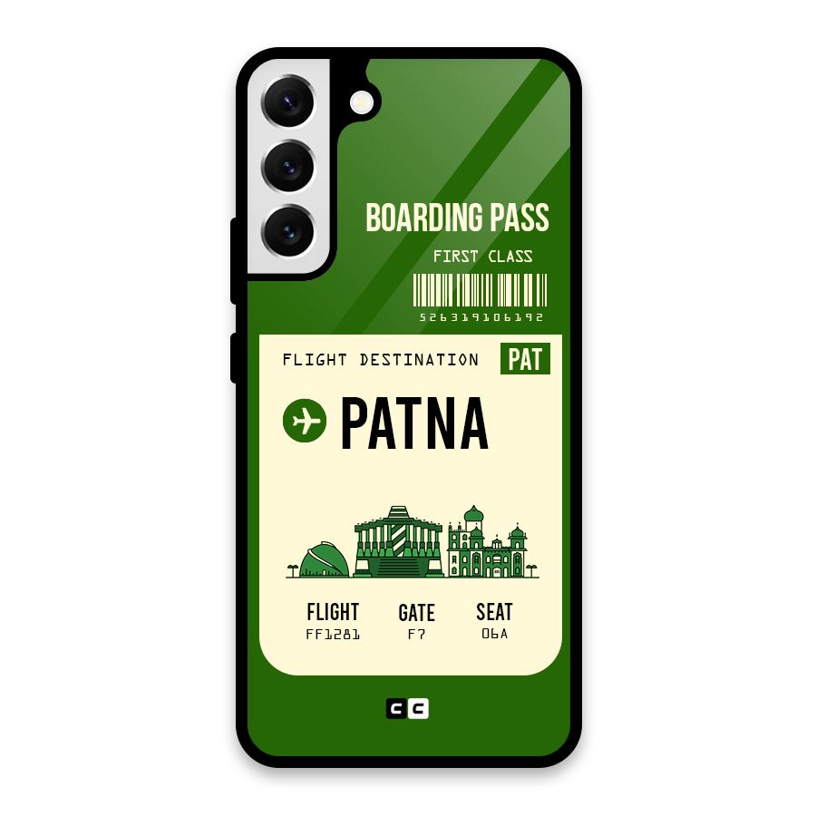 Patna Boarding Pass Glass Back Case for Galaxy S22 Plus 5G