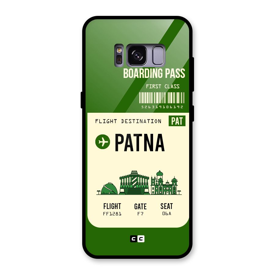 Patna Boarding Pass Glass Back Case for Galaxy S8